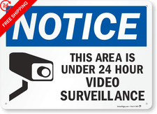 SmartSign - U1-1002-NP_14x10 Notice - This Area 10" x 14", x 14" Plastic