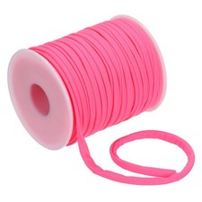 Flat Elastic Nylon Cord, 21.87 Yard 5 mm Stretchy Spandex Cord, Dark Pink