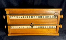 Vtg Traditional Table Scoreboard Herron and Smith Billiard Score Brass 2 Player