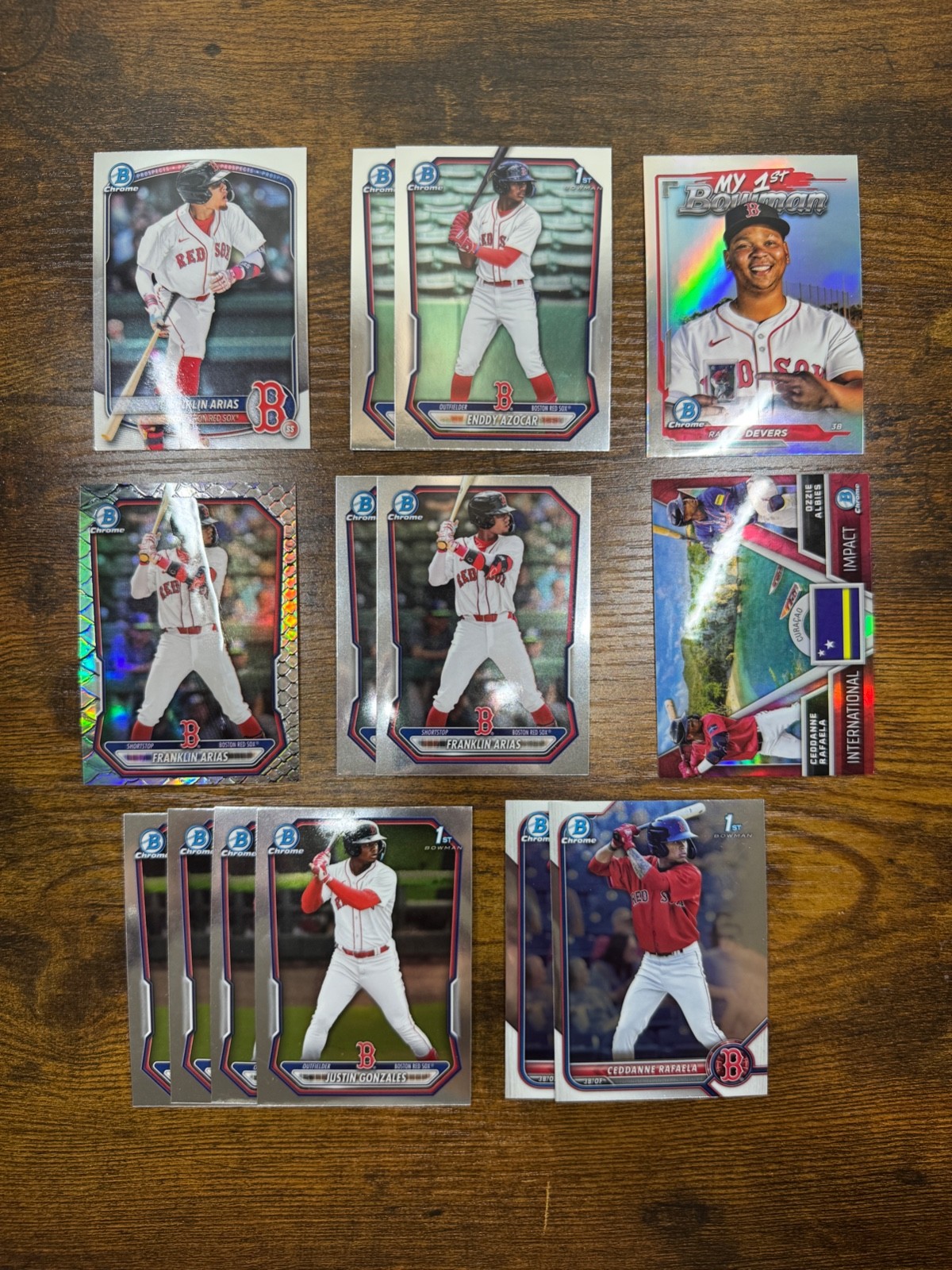 Boston Red Sox Bowman Chrome - You Pick - Multi-Card Discounts