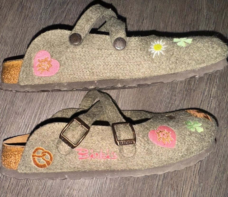 Birkenstock Birkis Dorian 38 7 Lana Oktoberfest Manguera de Cuero Zueco de Mula Zapatos RAROS Foto 3 de 4