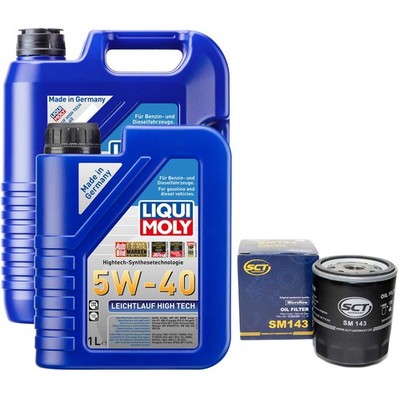 Motoröl Set High Tech 5W-40 LIQUI MOLY 6 Liter + Ölfilter für Lexus Toyota Hiace