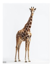 Elegant Giraffe Wall Art Poster   Nature-Inspired Animal Decor