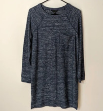 Banana Republic Long Sleeve Blue Sweater Dress Single Pocket XS Fall Winter Cozy