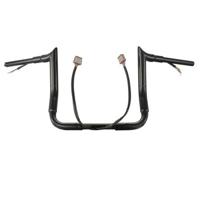 14'' Prewired 1.5'' Fat Meathook Handlebar for Harley Street Electra Glide '96-'06