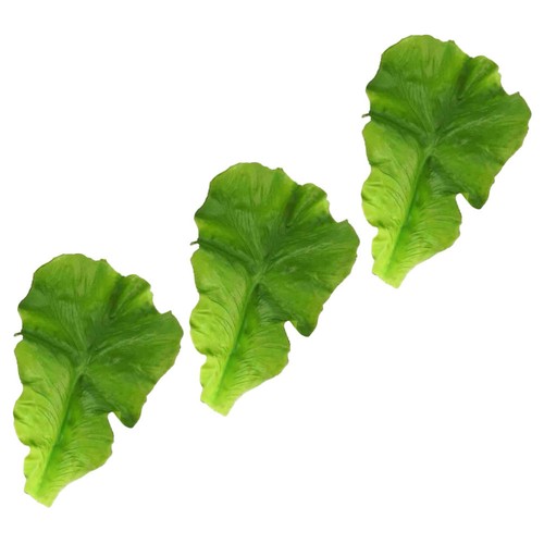 Modelos de verduras falsas decoración de alimentos hojas de lechuga verde simulación 3 piezas - Imagen 11 de 12