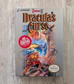Castlevania III: La maledizione di Dracula (NES, 1990) - solo scatola, manuale e custodia BELLO!