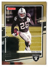 2020 Donruss Josh Jacobs SILVER FOIL Card SP #/100 Raiders Star!