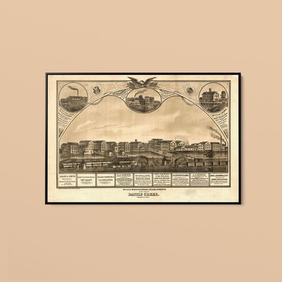 Vintage Maps - Battle Creek Michigan - Art Print on Paper or Canvas