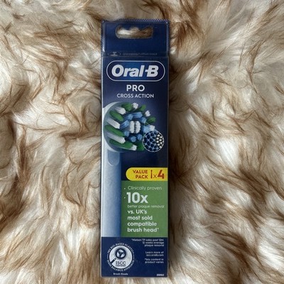 Oral-B Cross Action Replacement Toothbrush Heads Value Pack- 4 Count Original