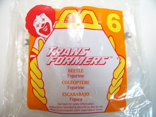 1995 Vintage McDonald's Happy Meal Premium TRANSFORMERS Coccinelle #6 jouet dans son emballage d'origine C10 ! - Photo 1/3