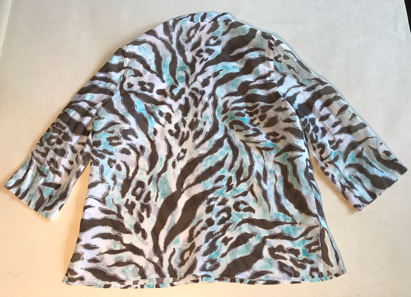 Alfred Dunner Top/Jacket in Patterned Organza Sz … - image 8