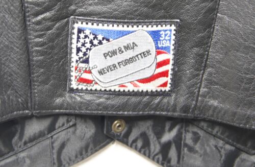 Chaleco de Cuero Negro Unisex Motociclista / Harley Davidson Cuero King Talla 46 - Imagen 12 de 19
