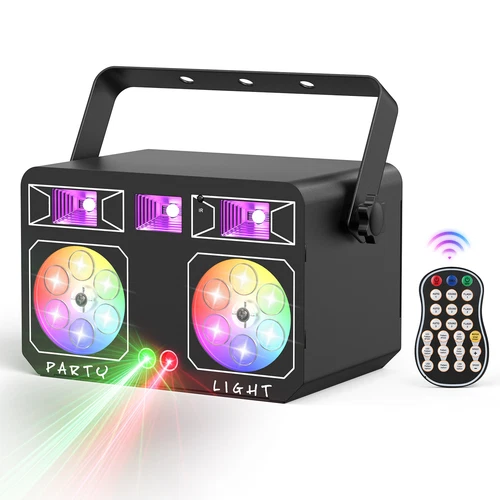 LED Gobo Wash Laser Licht Projektor Bühnenlicht RGBW DMX DJ Disco Fernbedienung - Bild 12 von 13