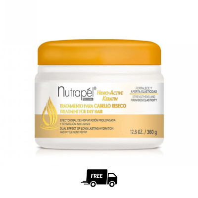 Nutrapél Hidro-Active Keratin Mask for Dry and Damaged Hair, 12.6 oz