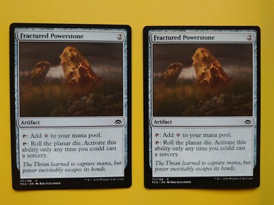 MTG Karte.  Fractured Powerstone x2 Artefaktkarte wie abgebildet Planechase