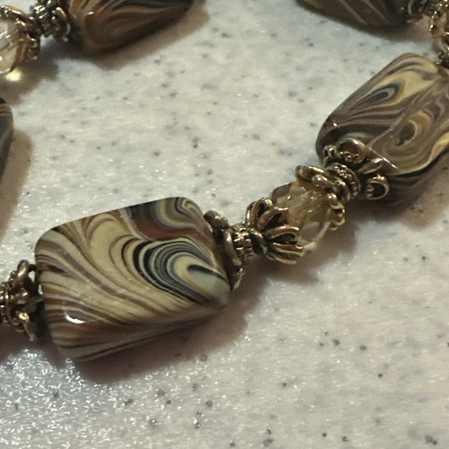 Bracelet With Mali Striped Agate Stretchy - Picture 6 of 13