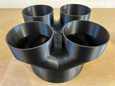 8" to 4" 4-Way Splitter Duct Connection for Woodwork Dust, Grow Tent - USA!!!