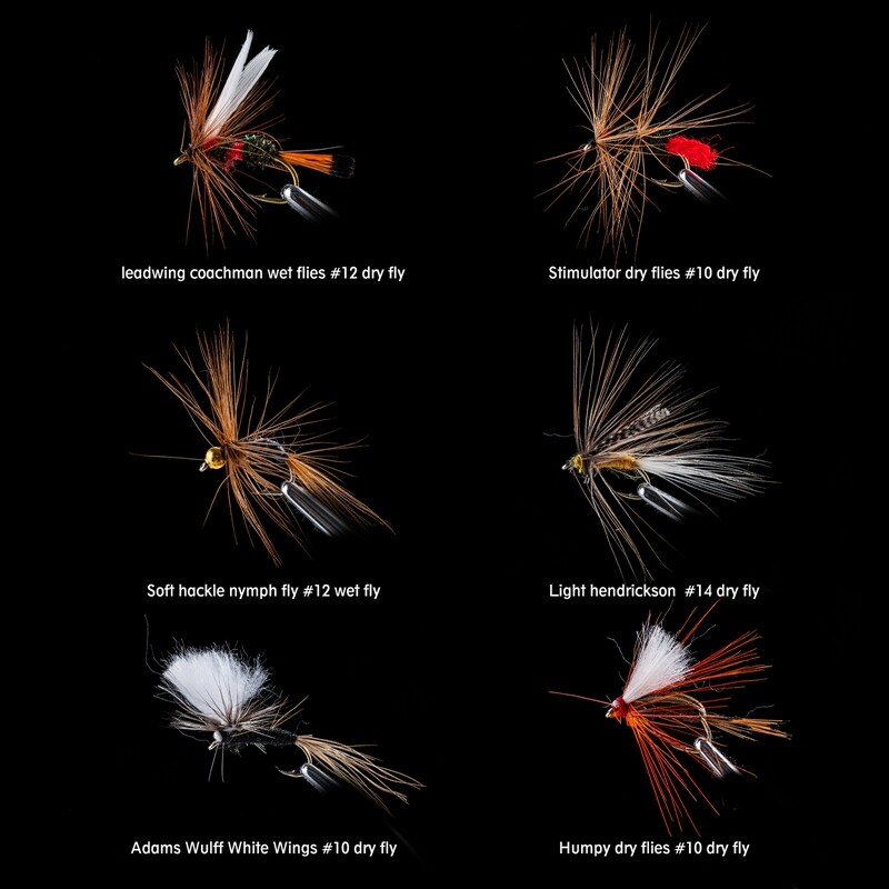 30pcs Fly Fishing Lures Kit Nymph Dry Wet Flies Fly Fishing
