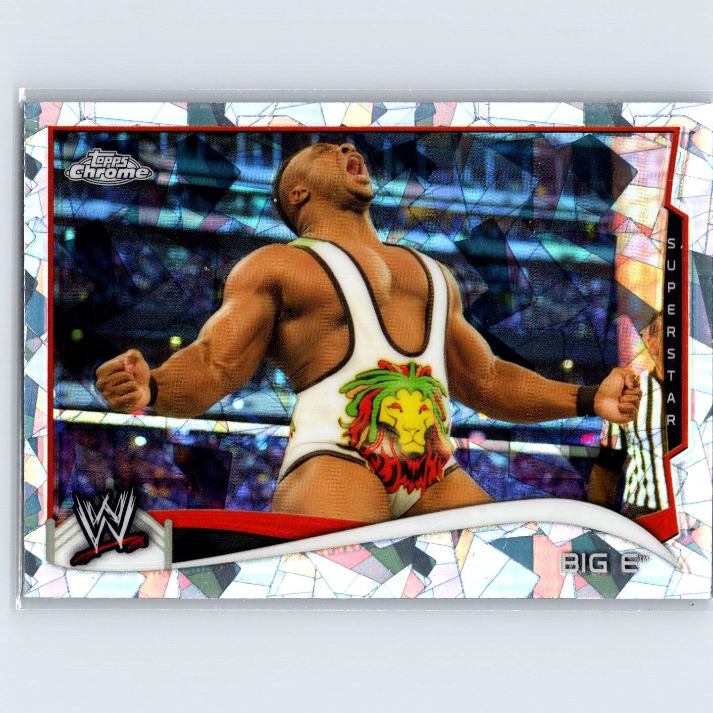2014 Topps Chrome WWE Big E #3 Atomic Refractor