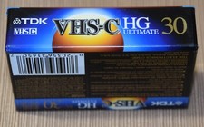 NOS TDK VHS-C HG Ultimate 30 Camcorder Cassette Blank Recording Tape