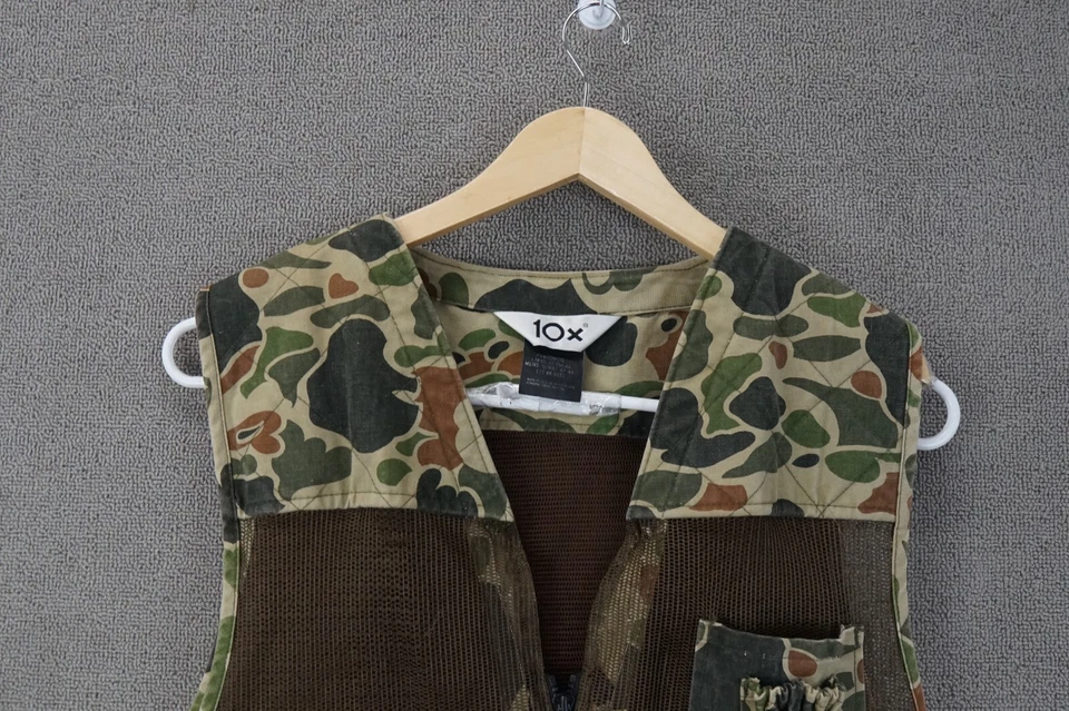 Vintage 10x Shooting Vest Mens Large Mesh Utility Cargo Pockets Hunting USA - Image 2 of 4