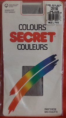 Vintage Pantyhose Secret COLOURS EDITION Color Pewter One Size BLACH1