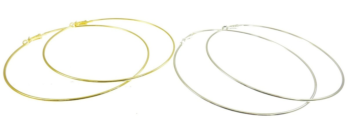Extra Large Hoop Earrings 100mm 120mm Classic Plain Jumbo Thin Fashion  Hoops