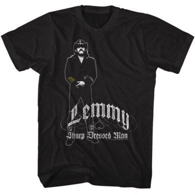 Motorhead Singer Lemmy Kilmister Sharp Dressed Man Men's T Shirt Rock Band  Merch