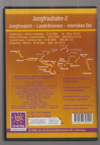 Jungfraubahn 2 Cab Ride (DVD) Van Den Burg ~ Schweizer Eisenbahn DVD - Bild 2 von 3