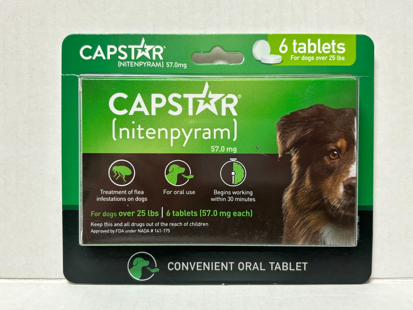 CAPSTAR FastActing Oral Treatment for Large Dogs over 25 lbs 6 Tabs