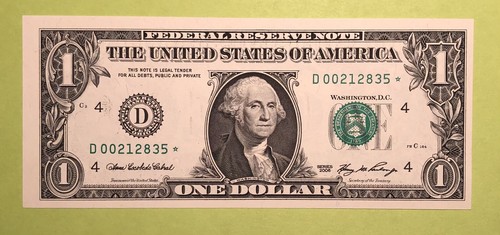 2006 Cleveland 1$ One Dollar STAR Note - Gem Uncirculated Low Run 640K Rare  - Picture 1 of 2