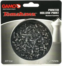 Gamo Tomahawk Pointed Hollow Point .177 Caliber Pellets Clampack (750 Counts)