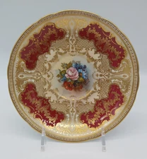 Aynsley Gold Lace Cabbage Rose SAUCER ONLY - Signed J.A. Bailey, c. 1934 - 1950s