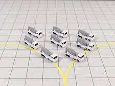 8x CEMENT MIXER TRUCK Airport Construction Site GSE Vehicle Models 1:400 Scale