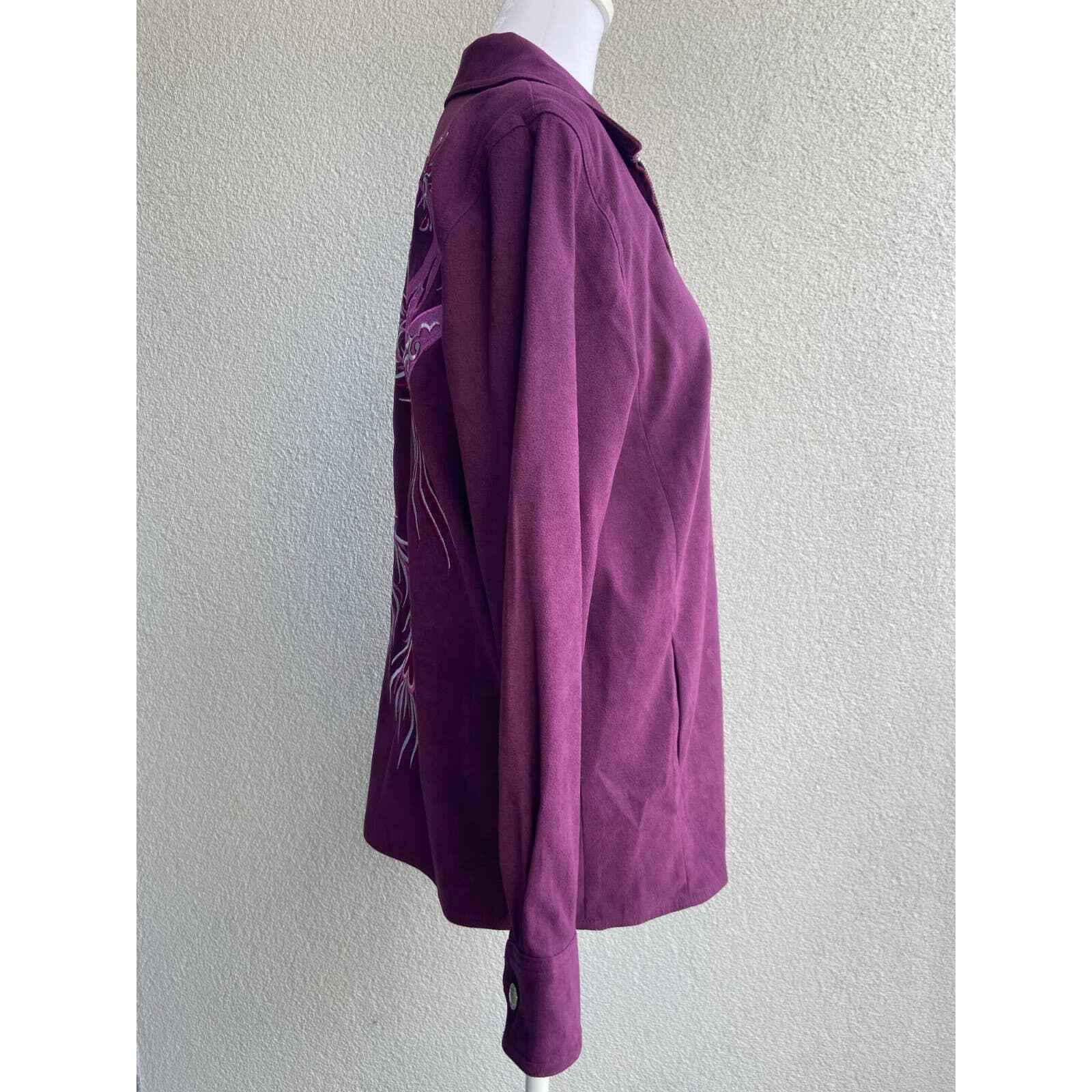 Vintage Bob Mackie Wearable Art purple Jacket - image 5