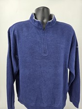 Peter Millar Sweater Pullover Blue Large 1/4 Zip Golf Golfer Outdoor Men