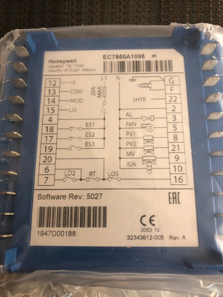 Control Quemador Fulton EC7850A1098 ¡NUEVO! Foto 2 de 3