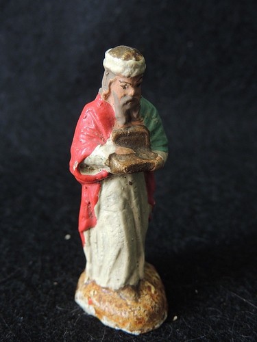 Ancien Santon Devineau – Melchior (Roi Mage) – Hauteur 9 Cm – Crèche