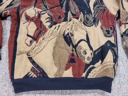 Sugar Street Weavers Pullover Herren Einheitsgröße Pferd Reitsport Western Gobelin - Bild 3 von 14