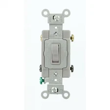 15 Amp Commercial Grade 4-Way Toggle Switch, Gray 54504-2GY