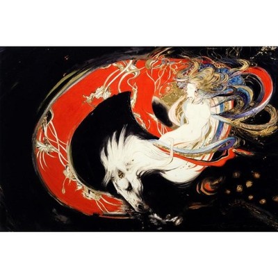 Yoshitaka Amano Art Print Hiten Vermilion C/C Original Hand-Signed