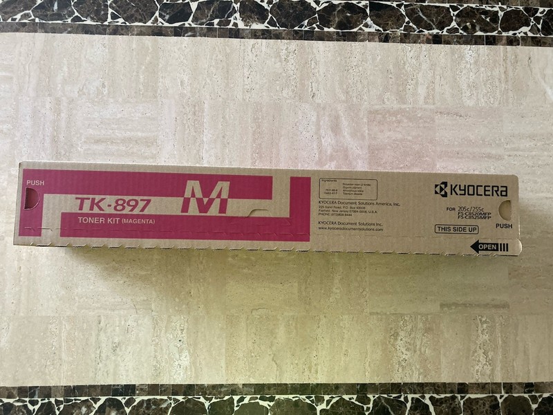Kyocera Magenta Toner Kit TK-897M Genuine Printer Ink Cartridge 1T02K0BUS0