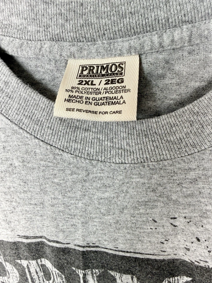 Camisa Primos Hunting Calls “Habla el idioma” (2XL Gris Manga Larga) Foto 4 de 4