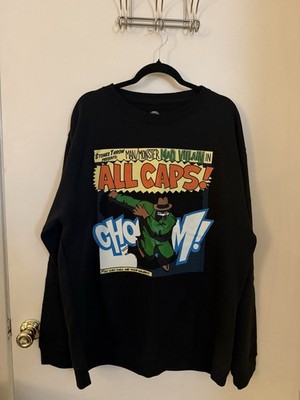 MF DOOM All Caps Madvillian Black Crewneck Stones Throw Size XXL, fits like XL