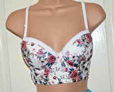 BRA - Lovely soft feel sissy training bra,  Size Large, floral
