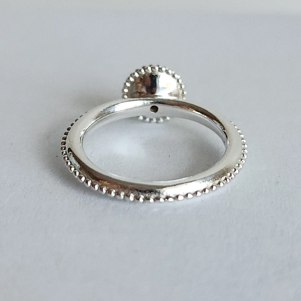 Anillo Pinky Piedra Rosa Plata Esterlina Chamilia | Talla 5 | 3,3 g Foto 4 de 4