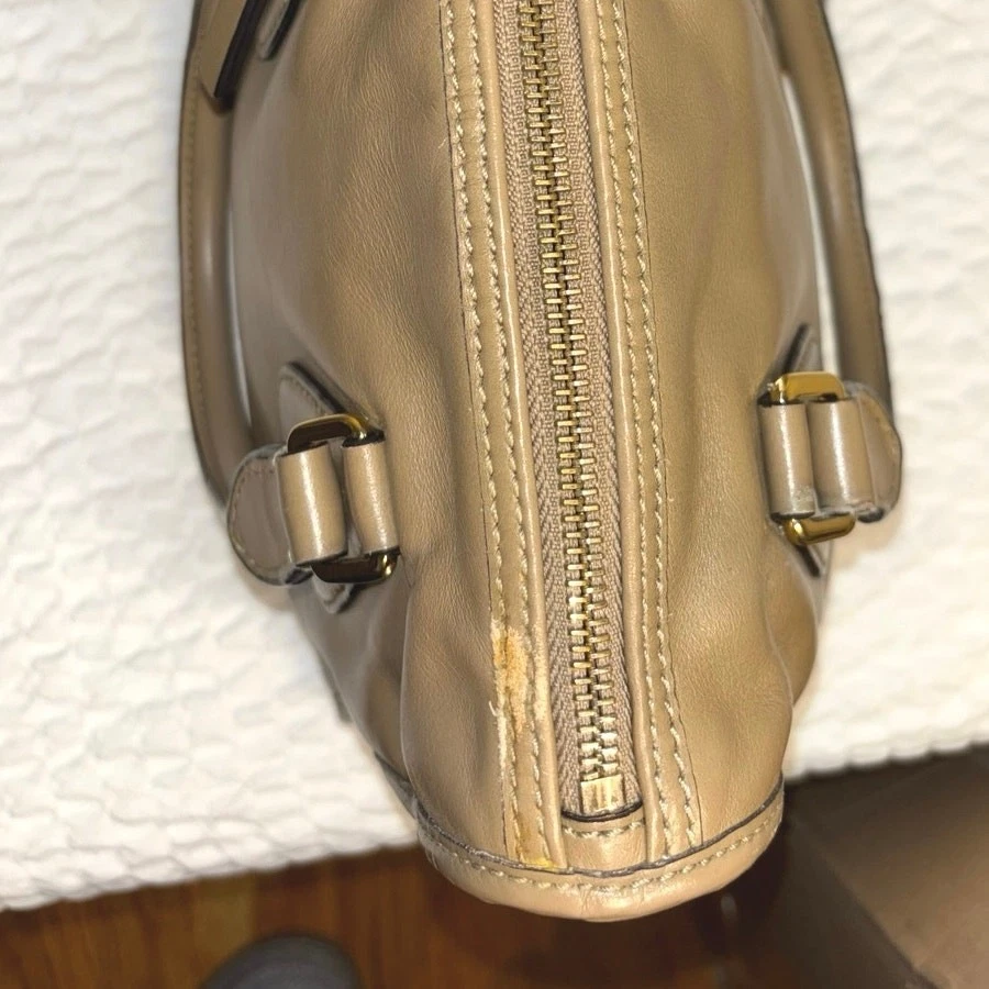 #141 Bally 棕褐色皮革手提包  — 第 3/4 张图片