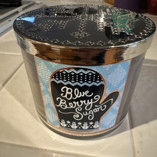 Bath Body Works Large 3-Wick Candle Sweet BLUEBERRY SUGAR Scented 14.5 oz NEW