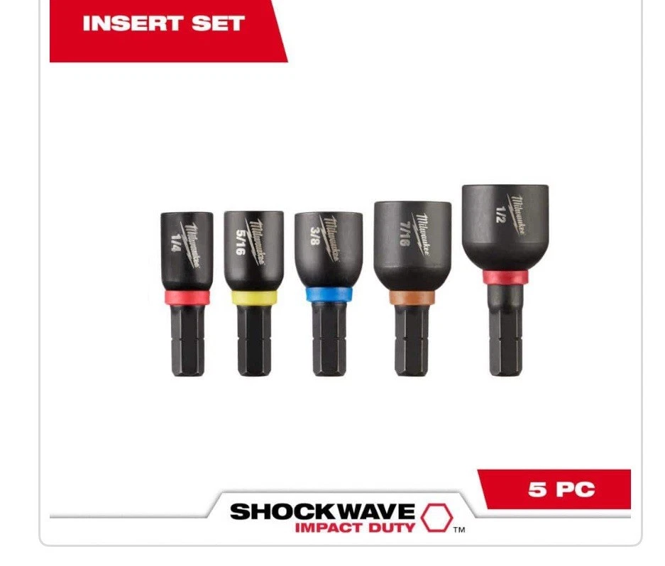 Milwaukee SHOCKWAVE Impact Duty Magnetic Nut Driver Set, 49-66-4563 (5-piece) - Image 2 of 4